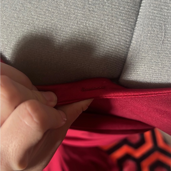 Strapless crimson thigh slit David’s Bridal gown - Picture 3 of 6